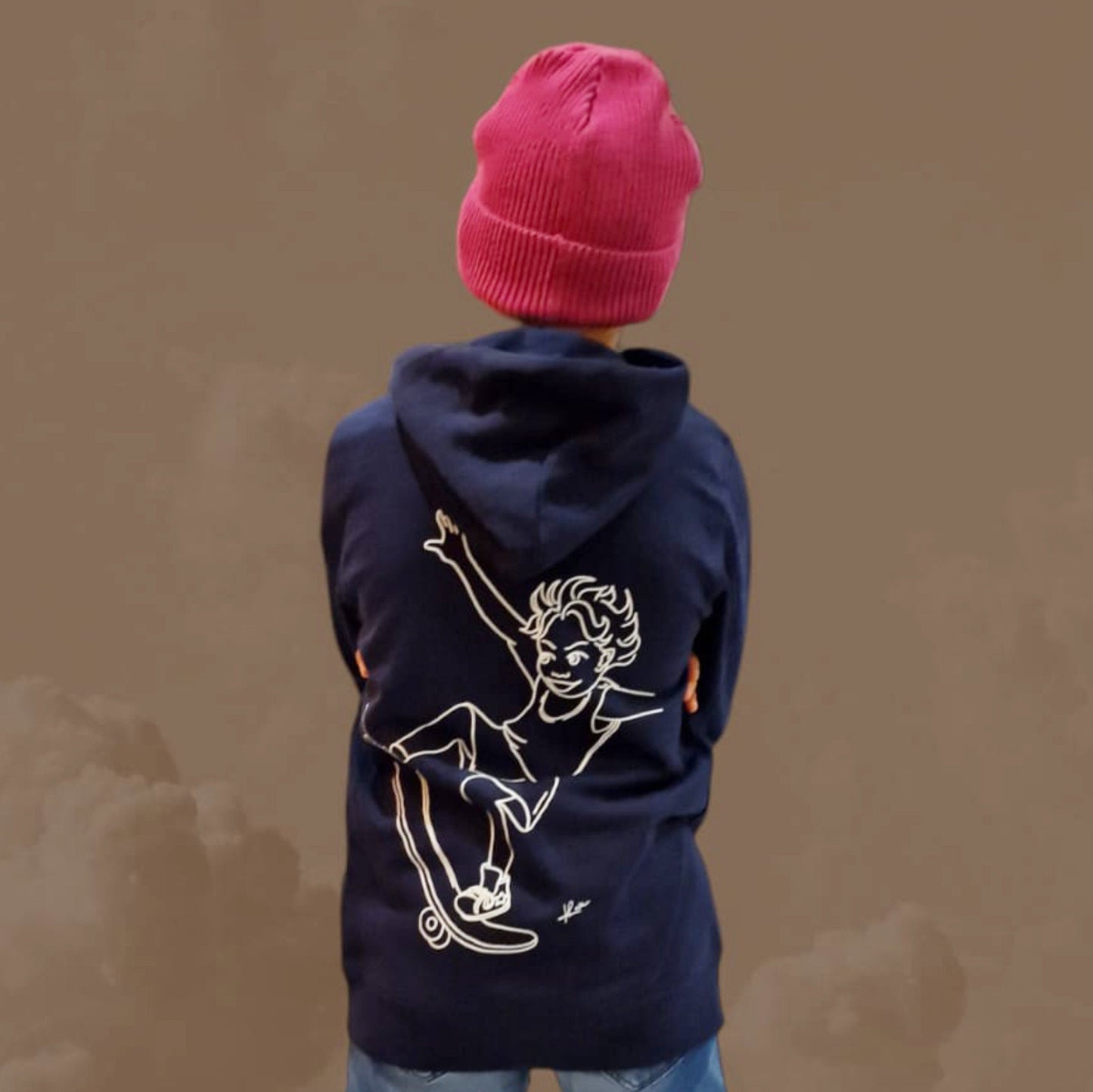 Sweat à capuche Adulte "Zac" - Ivoire