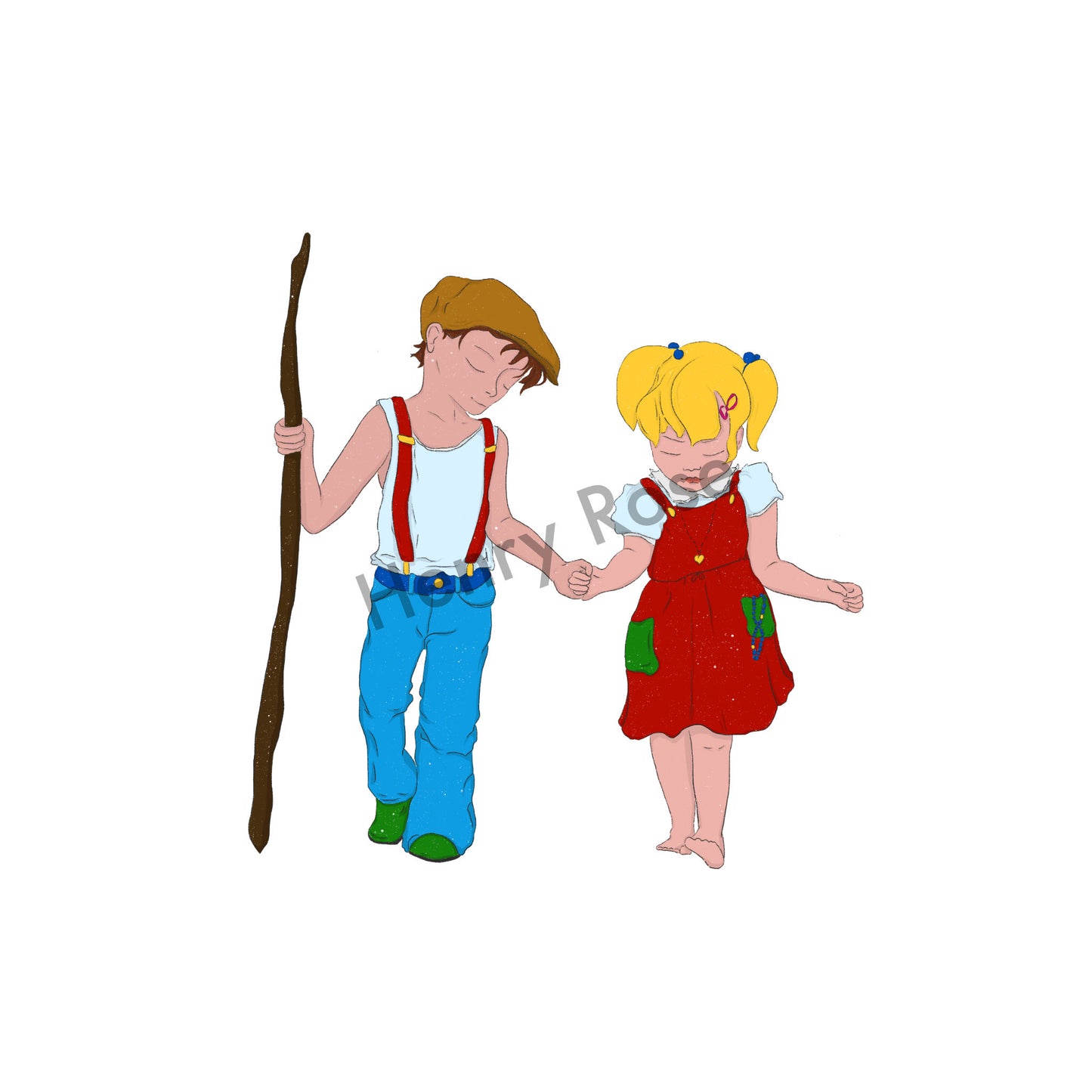 Illustration "Louis le berger et Emma"