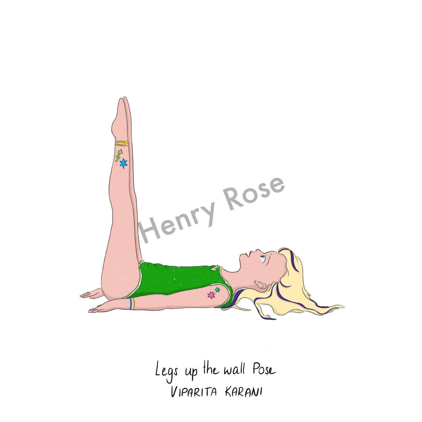 Illustration "Oxana Legs Up the Wall Pose"