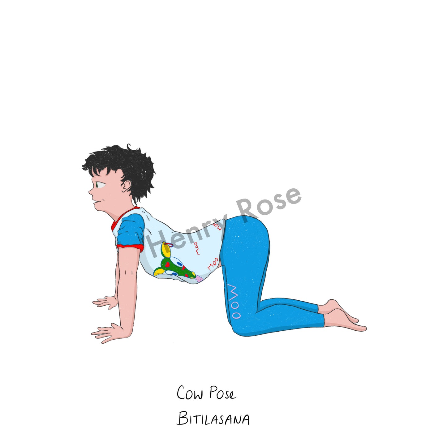 Illustration "Stanley Cow Pose"