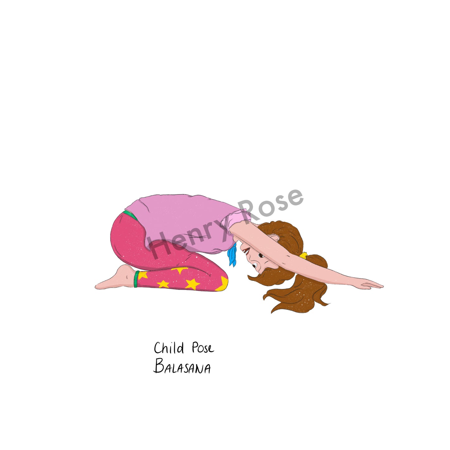 Illustration "Yvonne Child Pose"