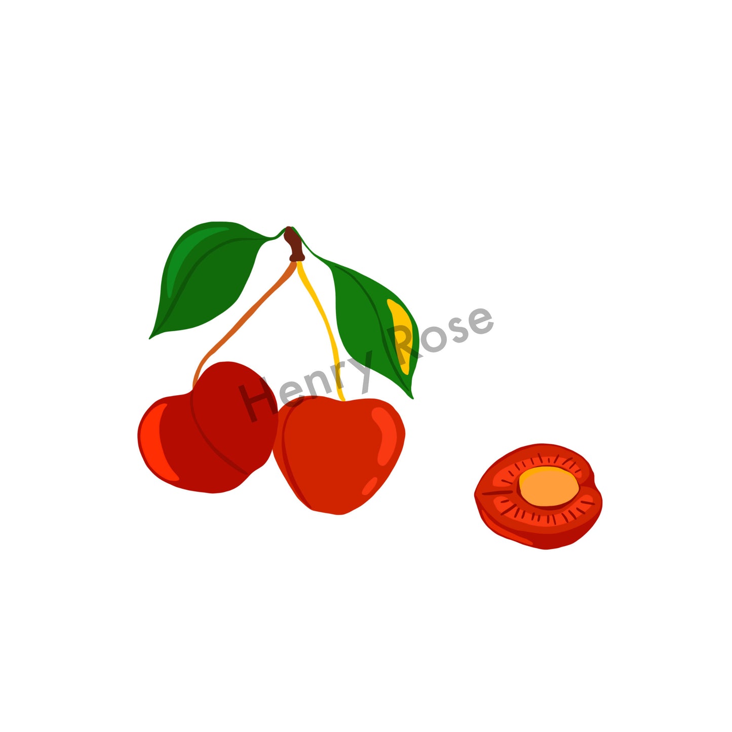 Illustration "Fruits & Légumes" - Cerise