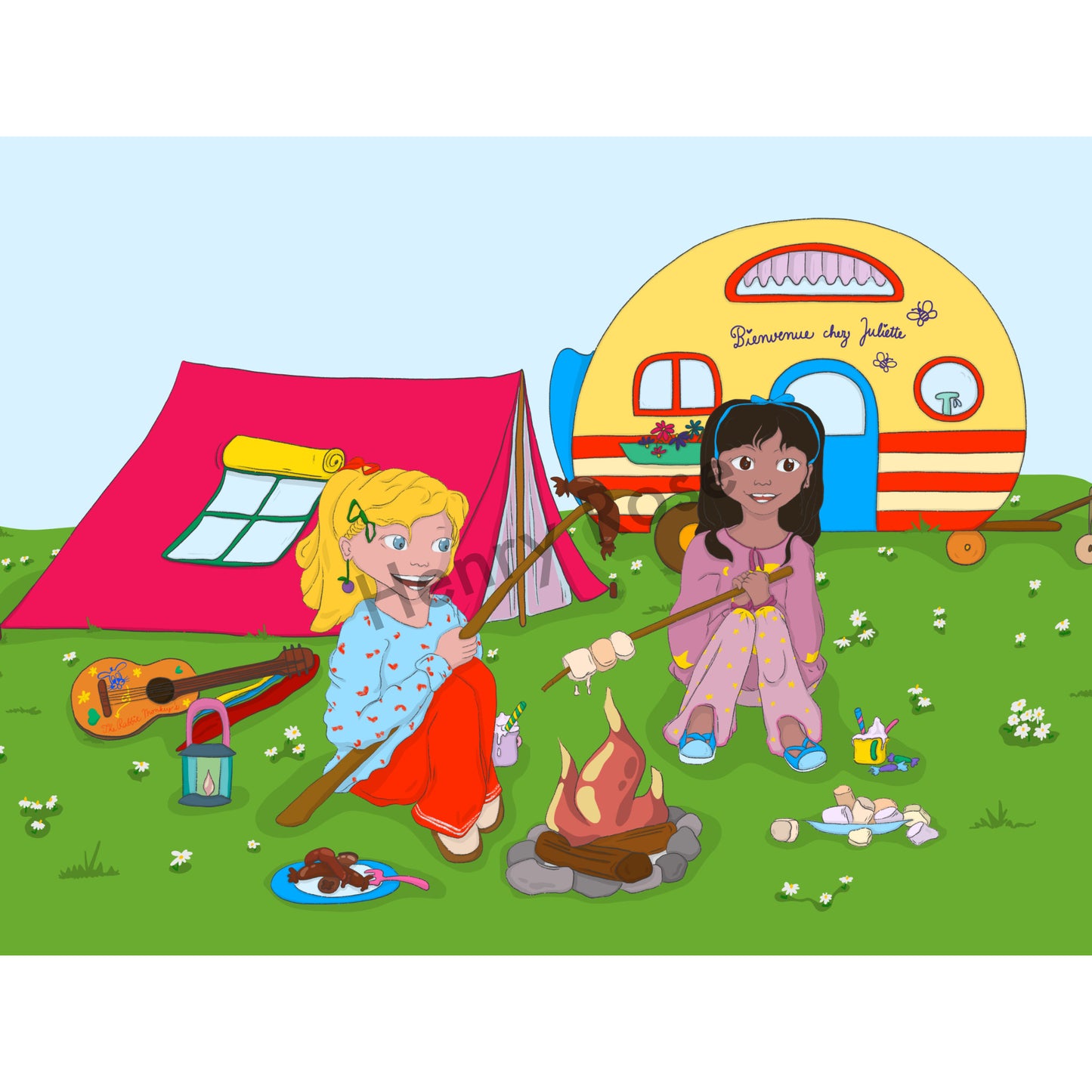 Carnet A5 "Bassin d'Arcachon" Camping - Les deux copines