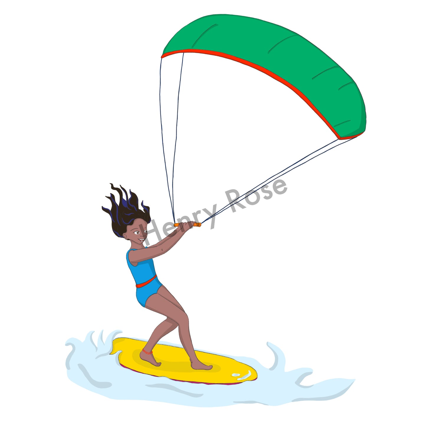 Illustration "Miranda - Kitesurf"