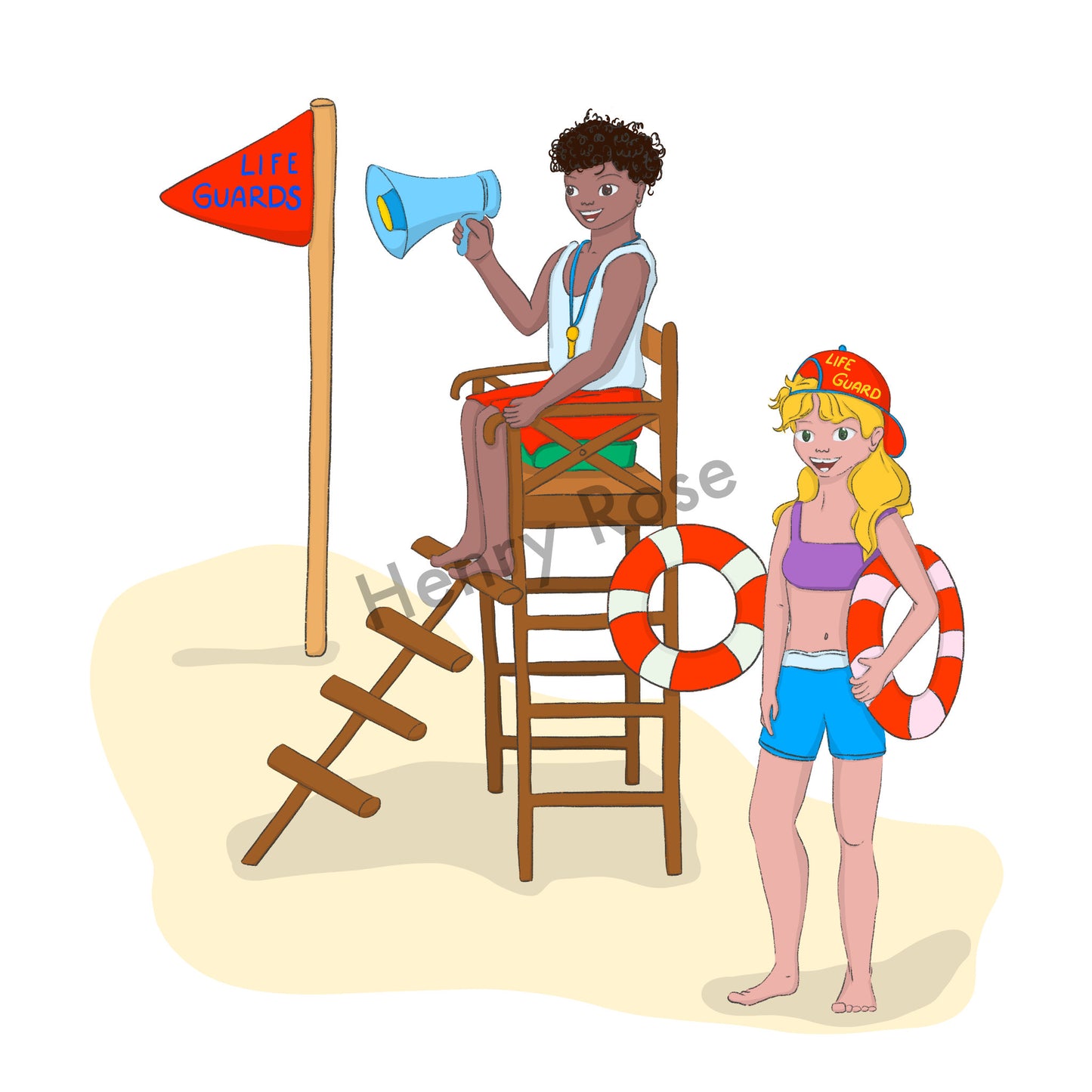 Illustration "Les Sauveteurs en Mer"