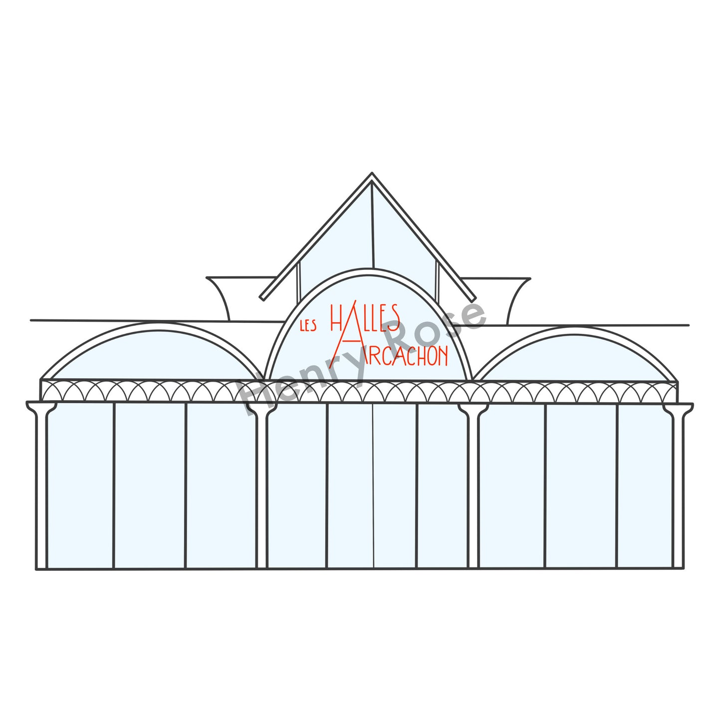Illustration "Les Halles d'Arcachon"