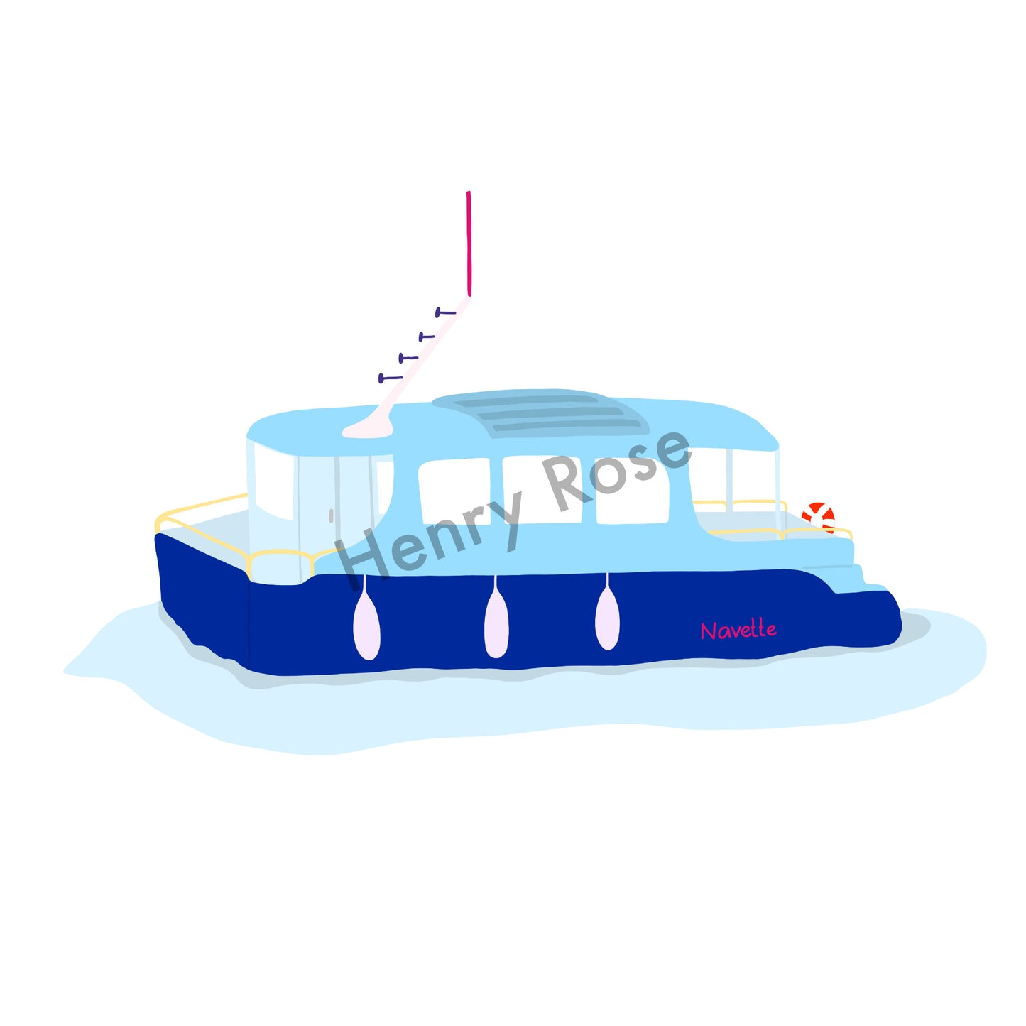 Illustration "La Navette Bleue"
