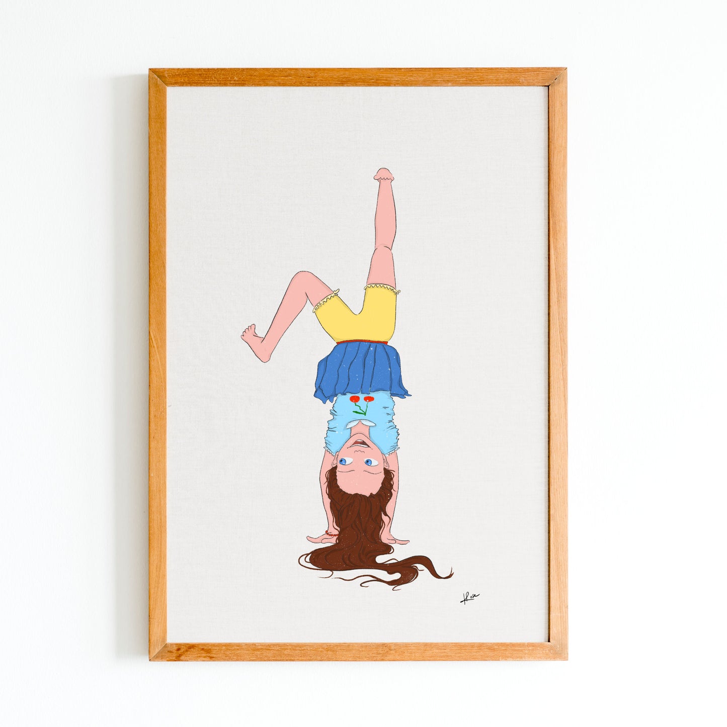 Illustration "Mila fait le poirier"