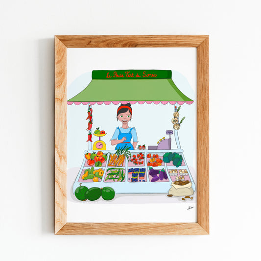 Illustration "Sonia au Marché"