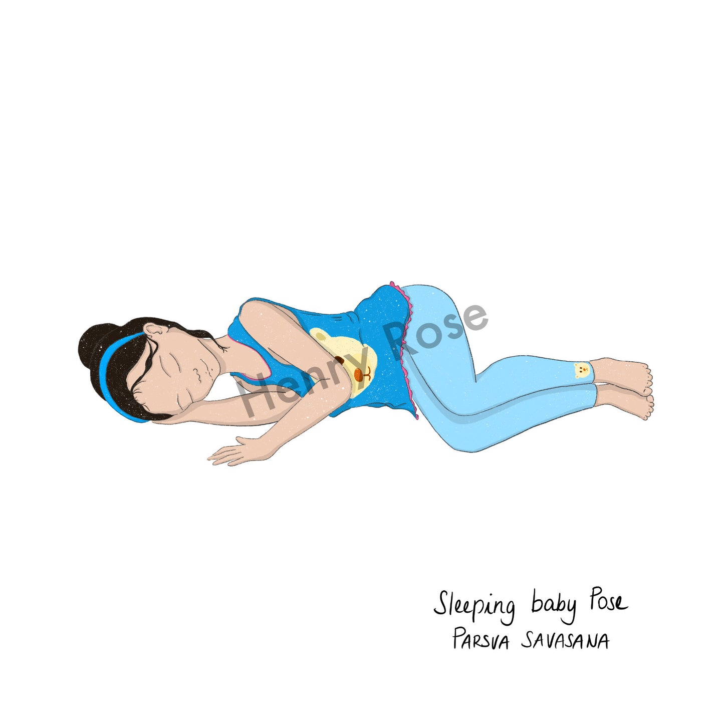 Illustration "Kim Sleeping Baby Pose"