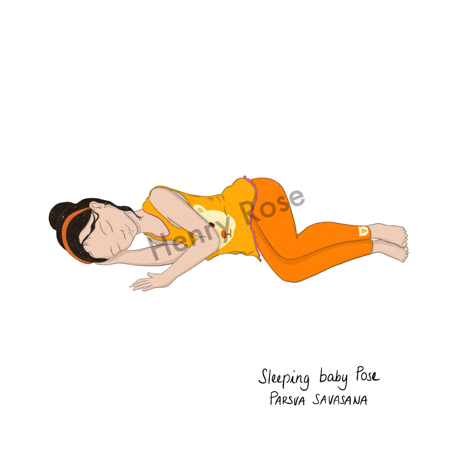 Illustration "Kim Sleeping Baby Pose"
