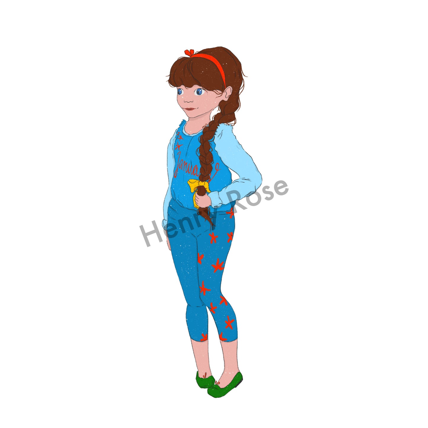 Illustration "January - la gymnaste"