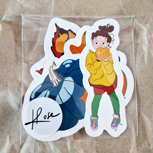 Lot de 5 Stickers "Automne"