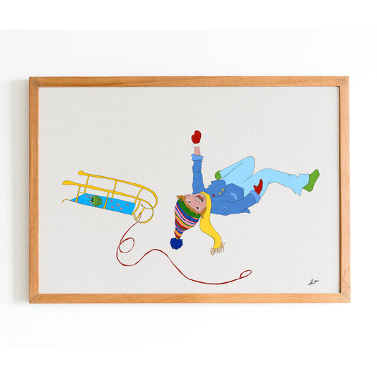 Illustration "Jasper et la luge"