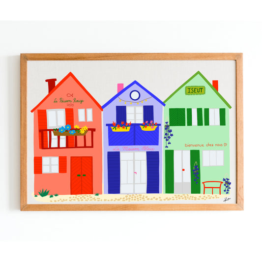 Illustration "Les Trois Cabanes de Biganos"
