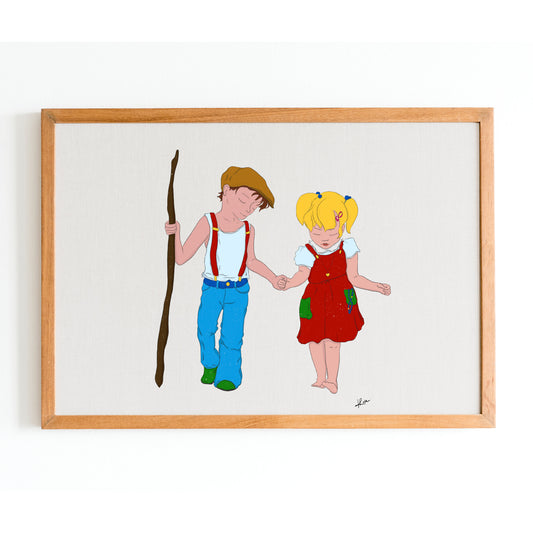 Illustration "Louis le berger et Emma"