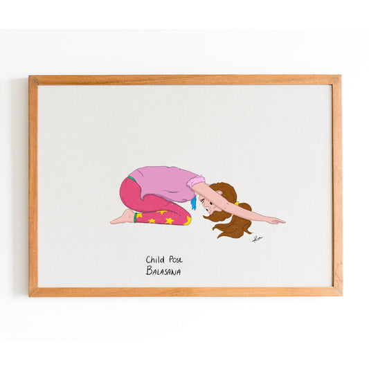 Illustration "Yvonne Child Pose"