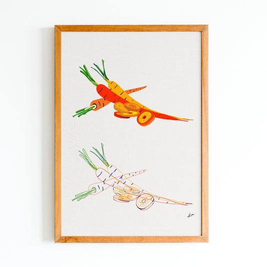 Illustration "Fruits & Légumes" - Carotte Duo