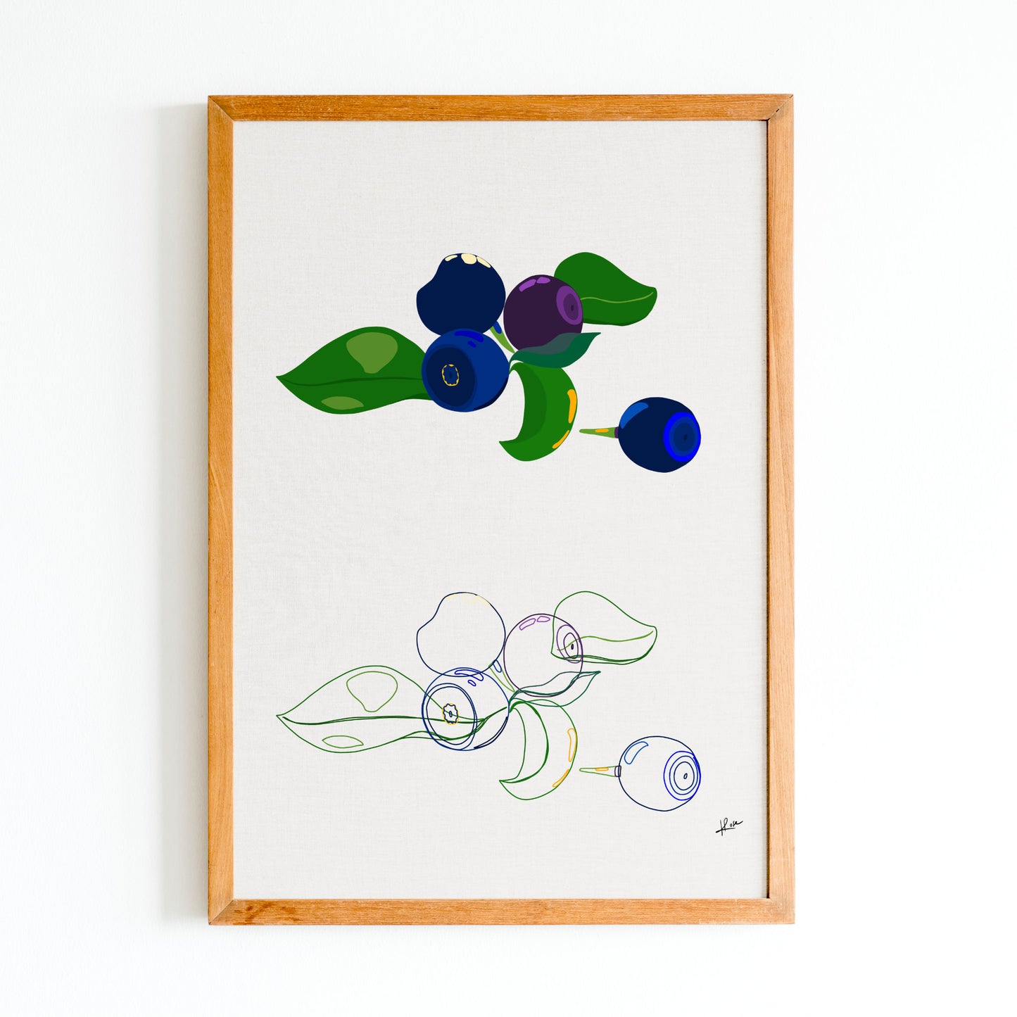 Carnet A6 "faniPhabet" Myrtille - Blueberry