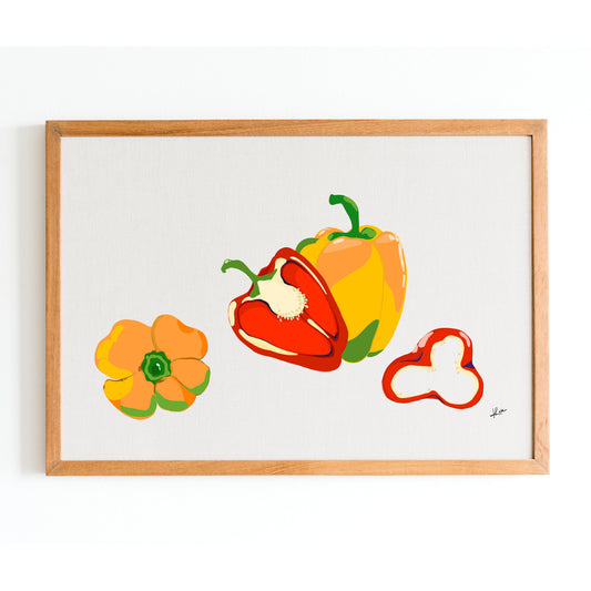 Illustration "Fruits & Légumes" - Poivron