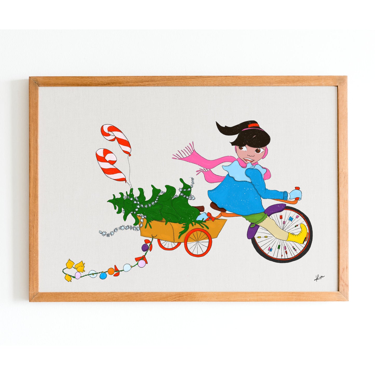 Illustration "Esmeralda et l'arbre de Noel"