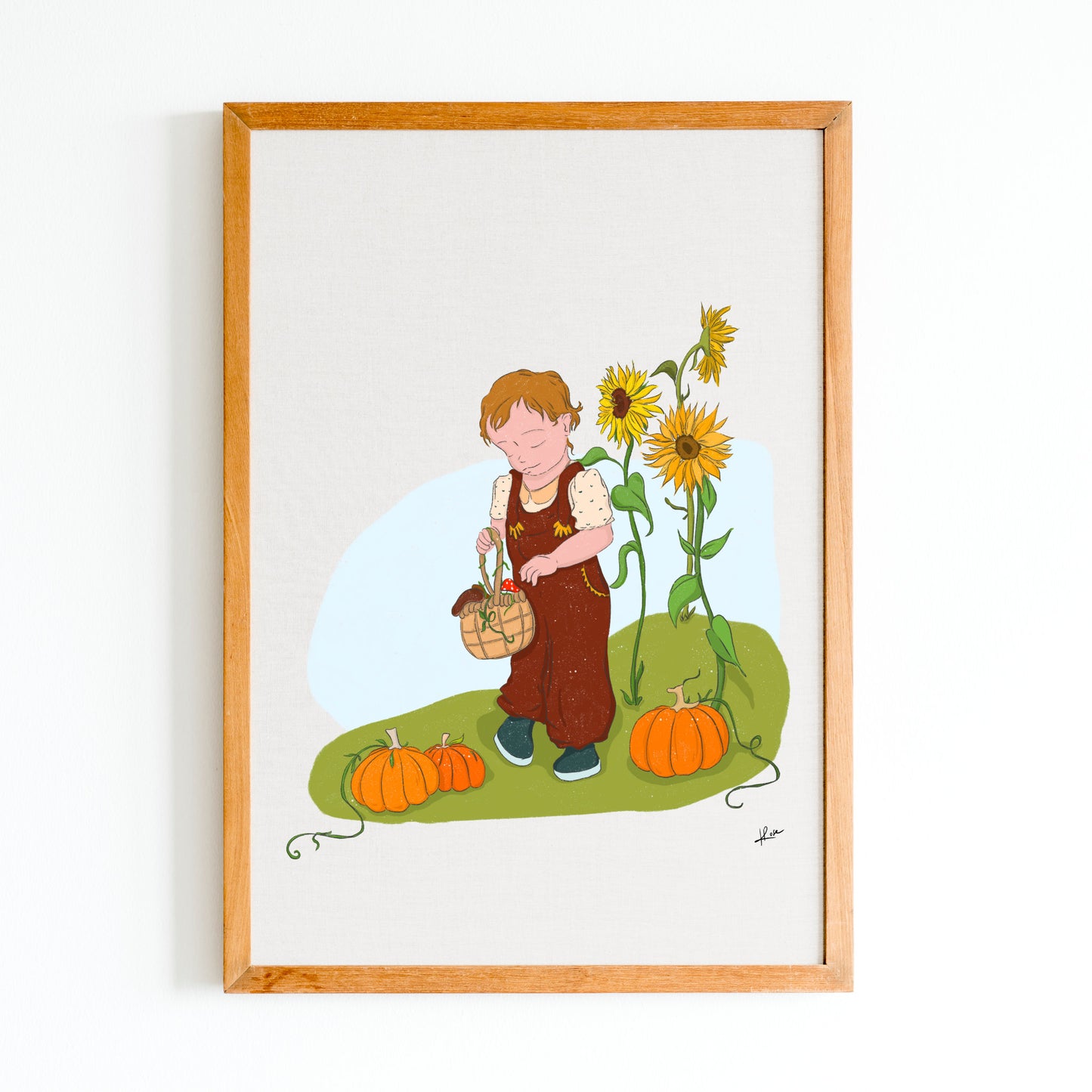 Illustration "Mirabelle dans les champs"